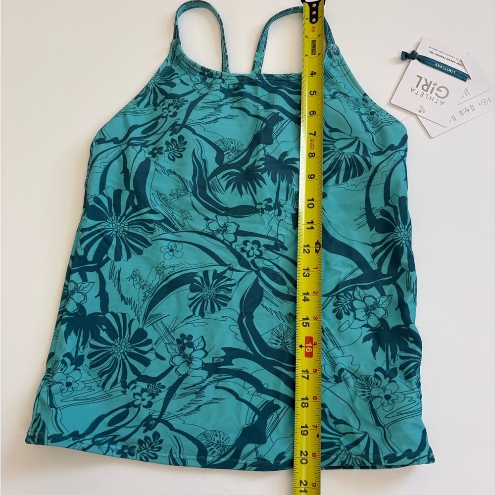 Athleta Girl Surf Dream Tankini Top Size 16 XXL New Green - Picture 4 of 5